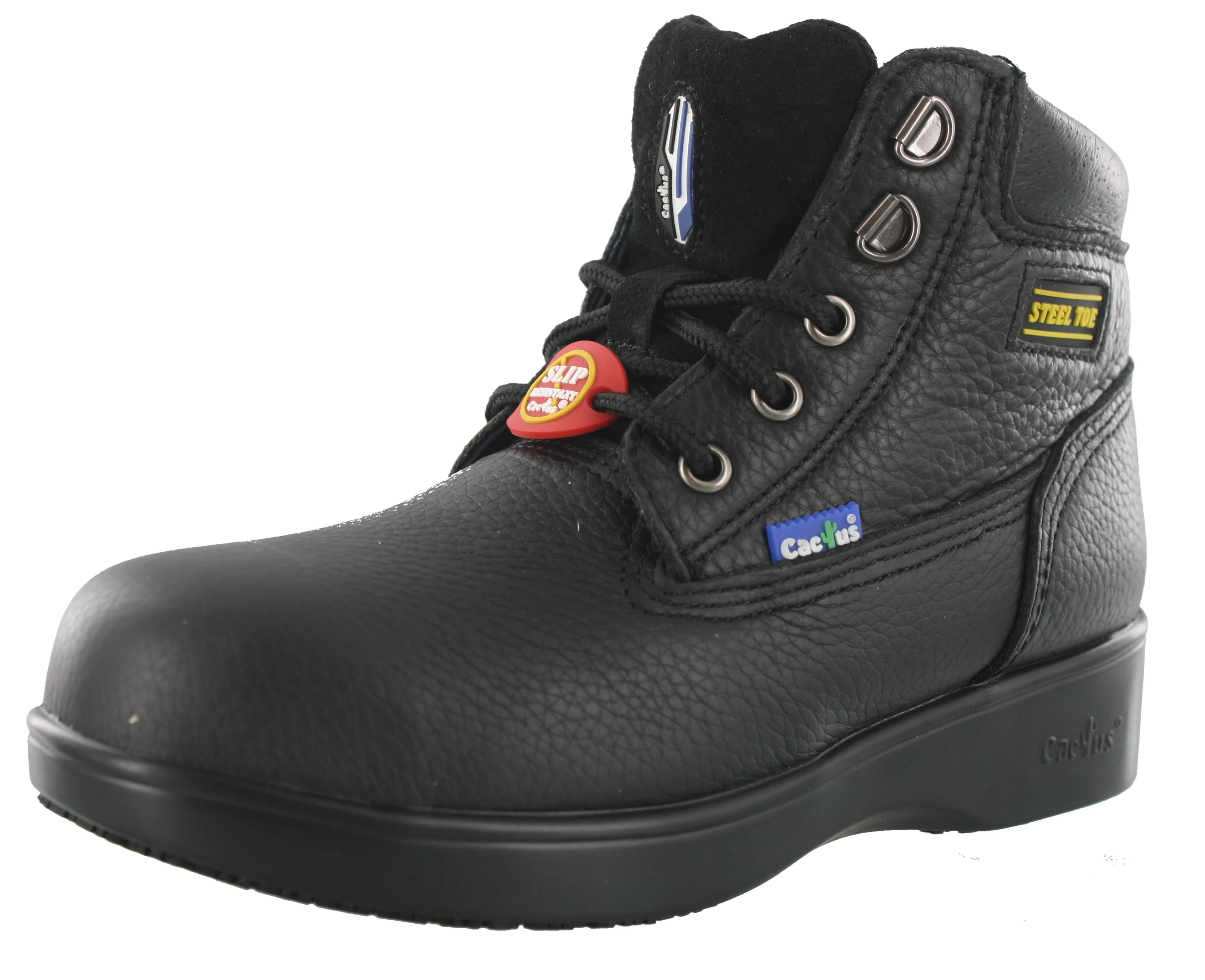Cactus Women Black Steel Toe Work Boots Oil Resistant LS60S - Image 6