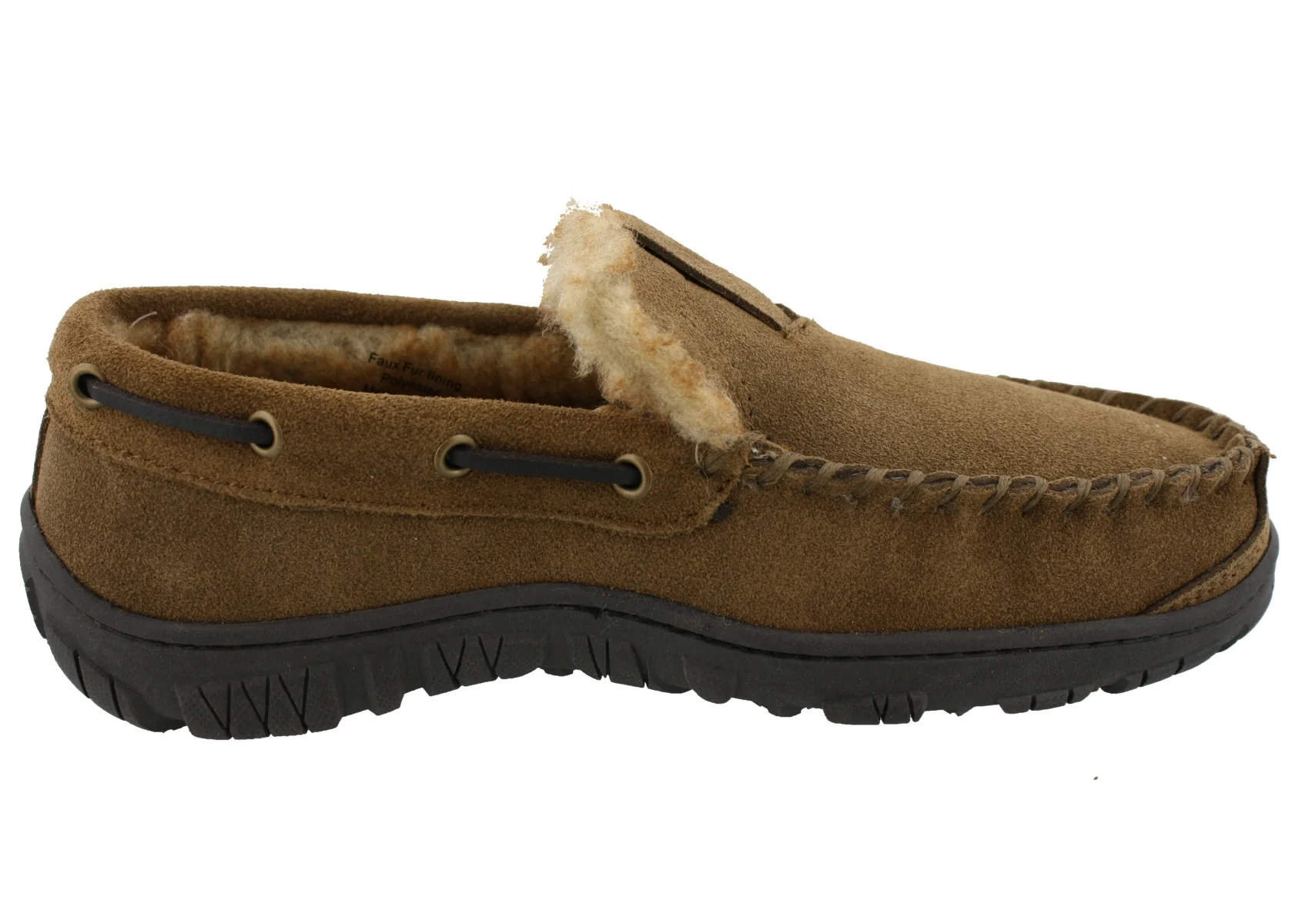 Clarks Men Warm Cozy Easy On Slip On Moccasin Slippers Warren - Image 3