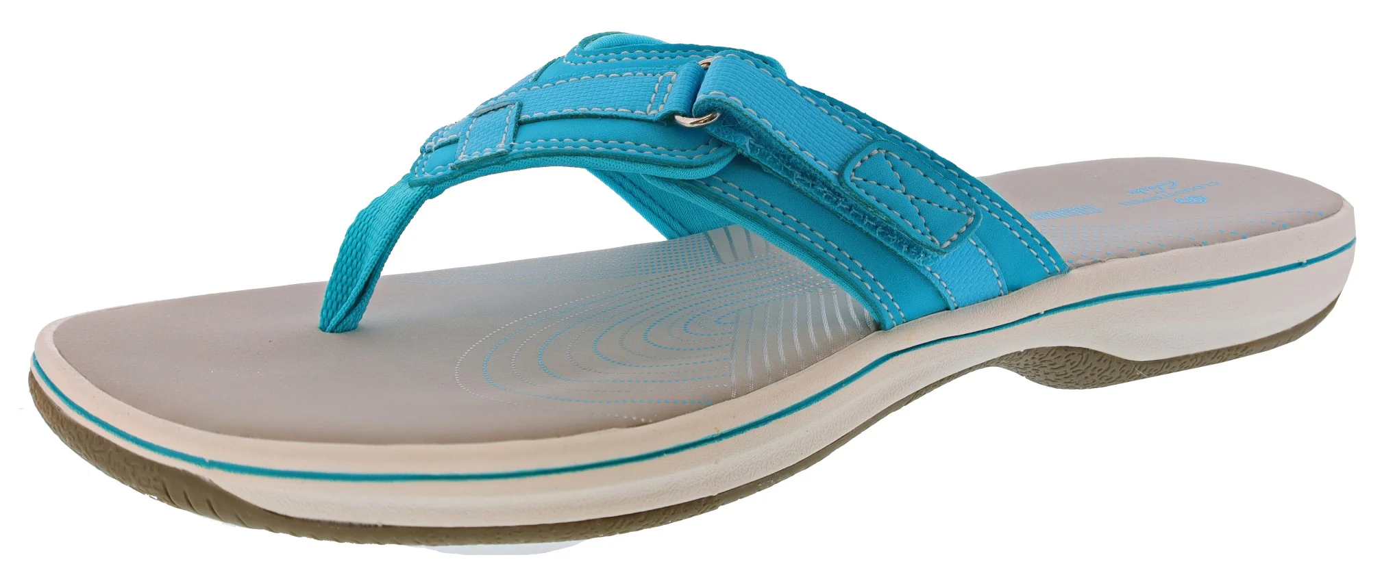 Clarks Women Sandals Lightweight Flip Flops Breeze Sea - Image 109