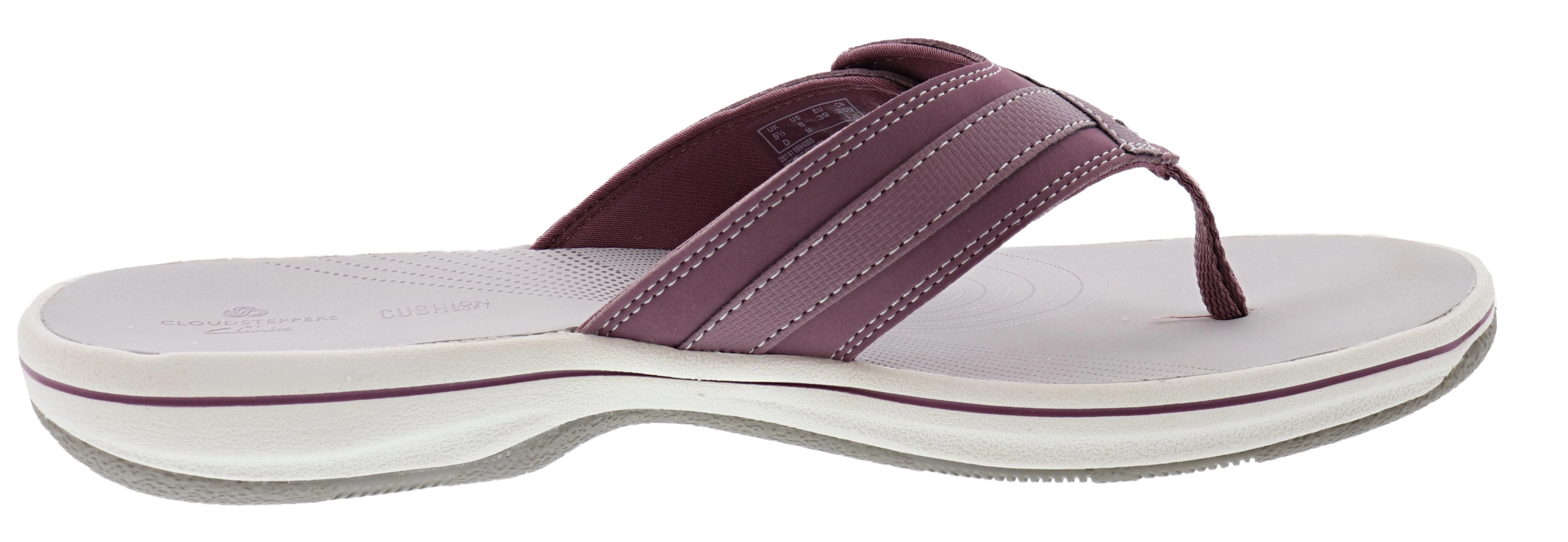 Clarks Women Sandals Lightweight Flip Flops Breeze Sea - Image 38
