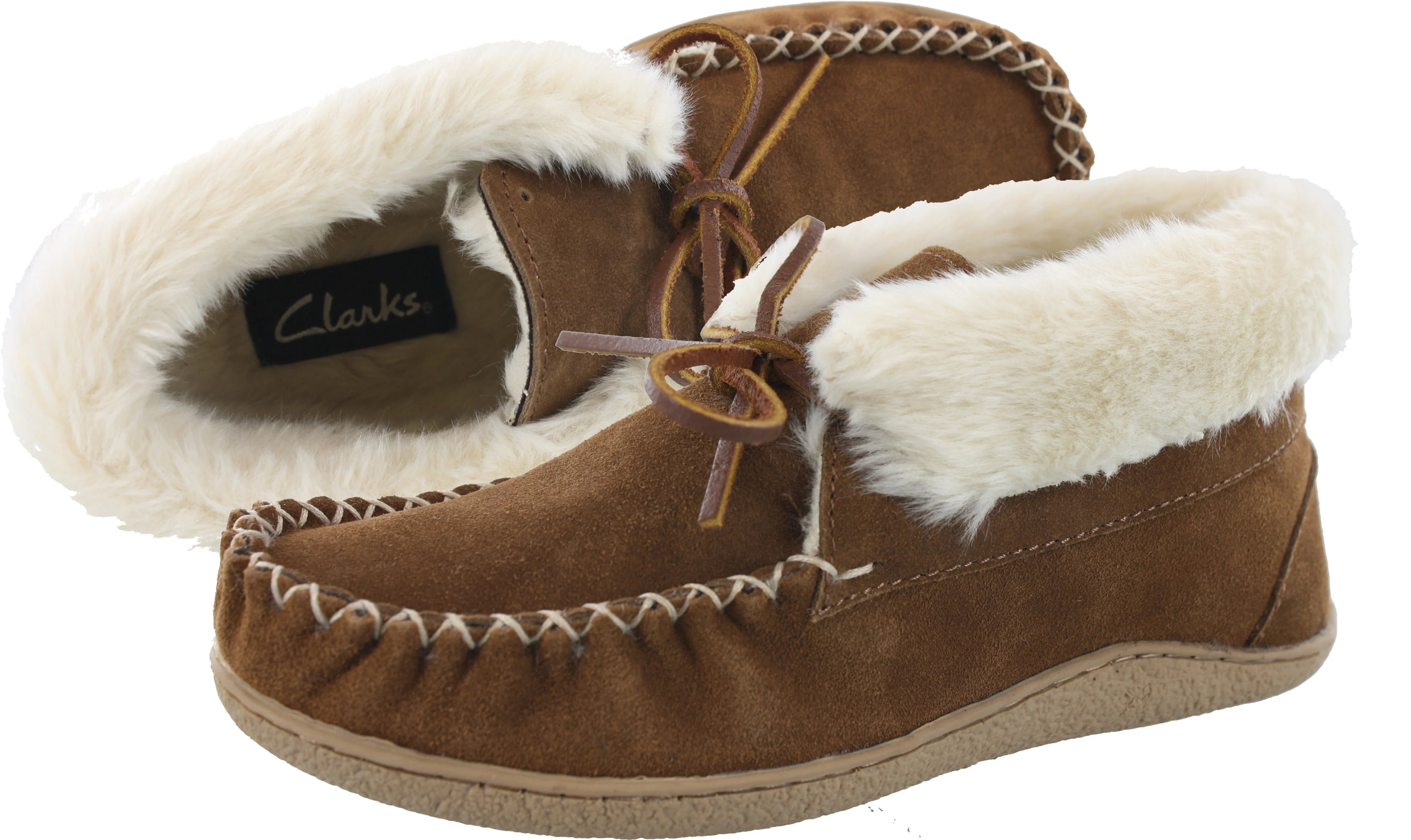 Clarks Women Warm Cozy Easy On Slip On Booties Slippers - Image 6