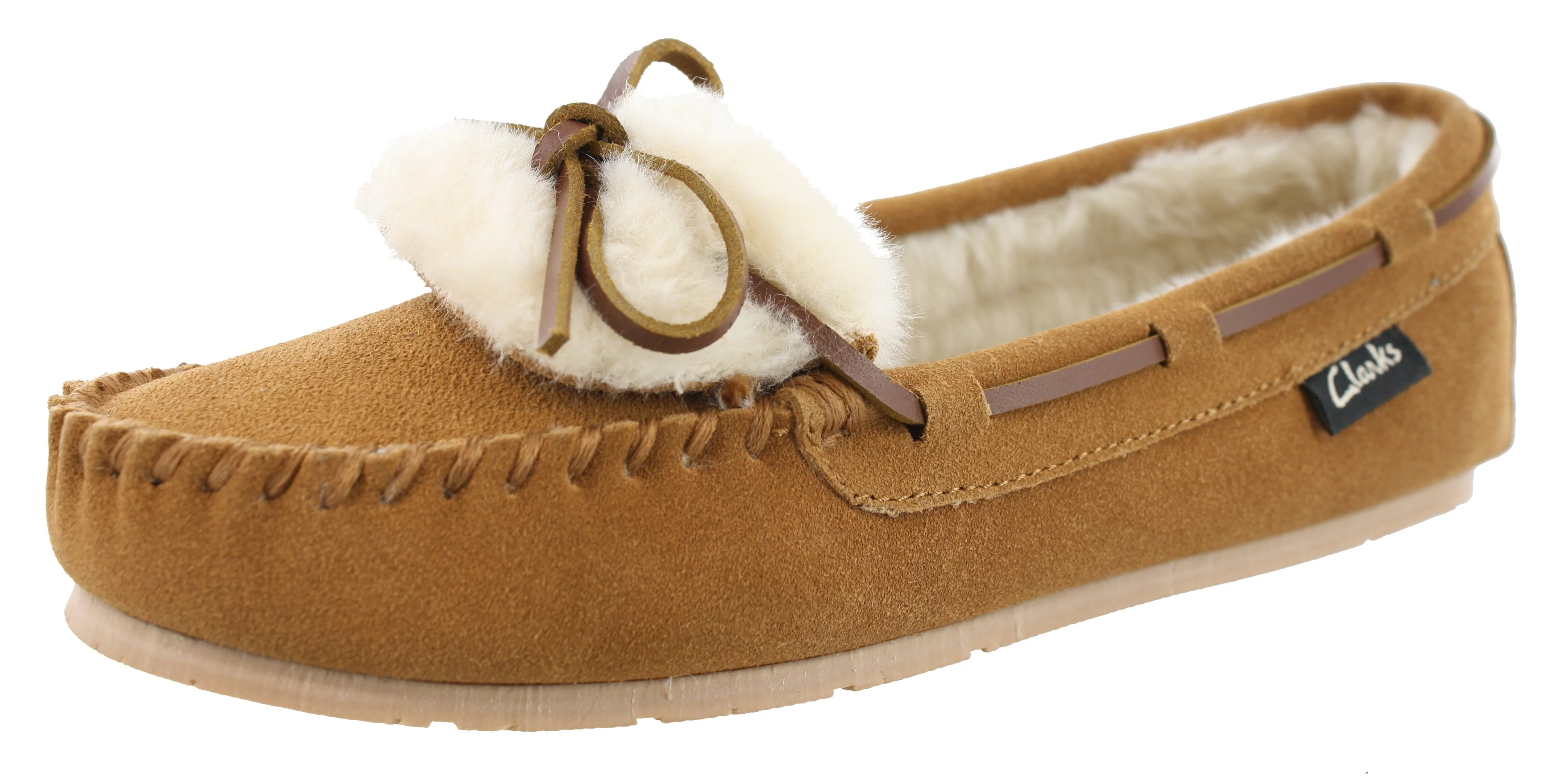 Clarks Women Warm Cozy Slip On Moccasin Slippers Holly - Image 6