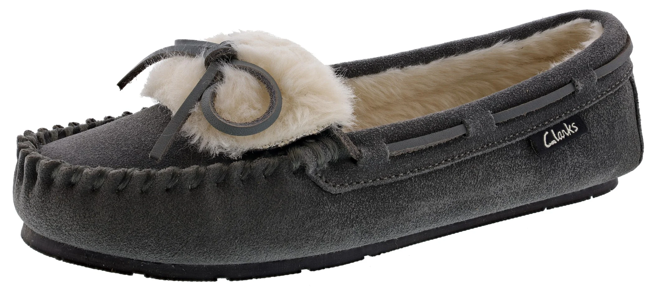 Clarks Women Warm Cozy Slip On Moccasin Slippers Holly - Image 7