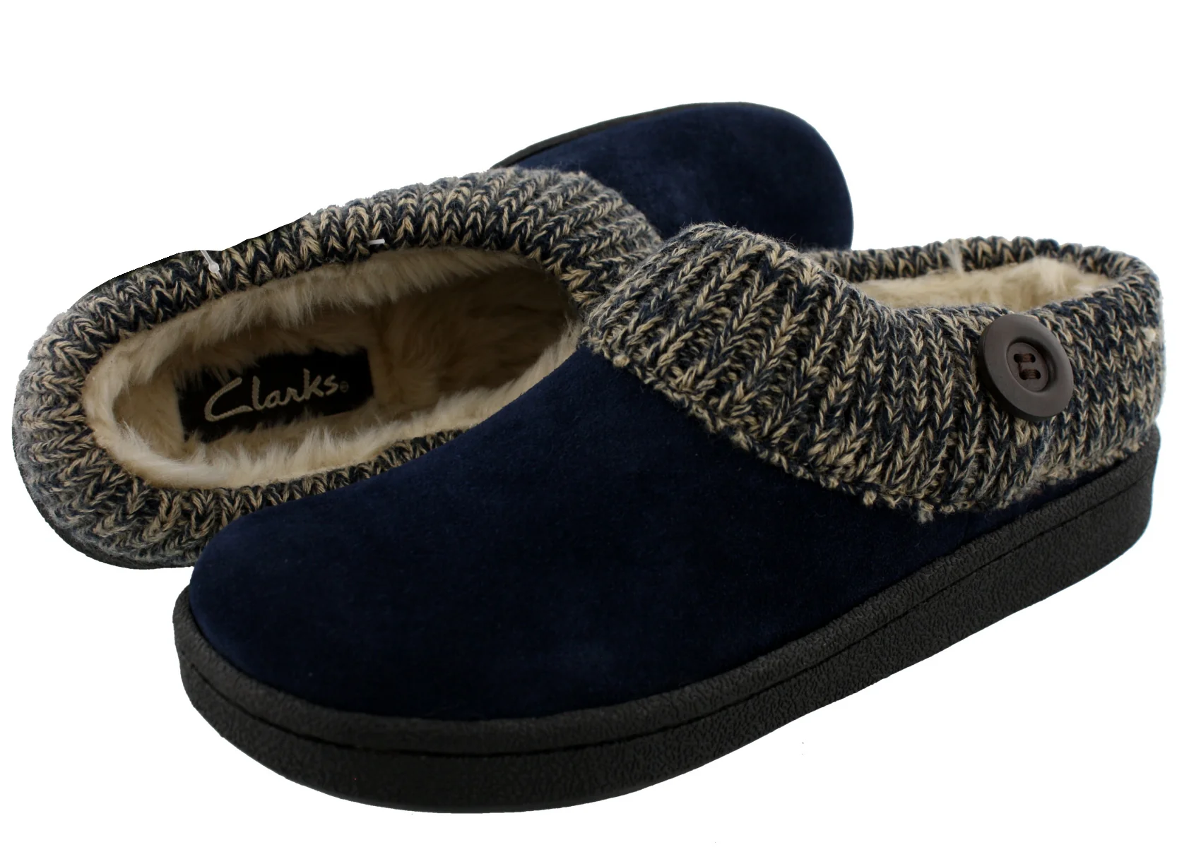 Clarks Women's Knitted Collar Clog Winter Slippers Angelina - Image 18