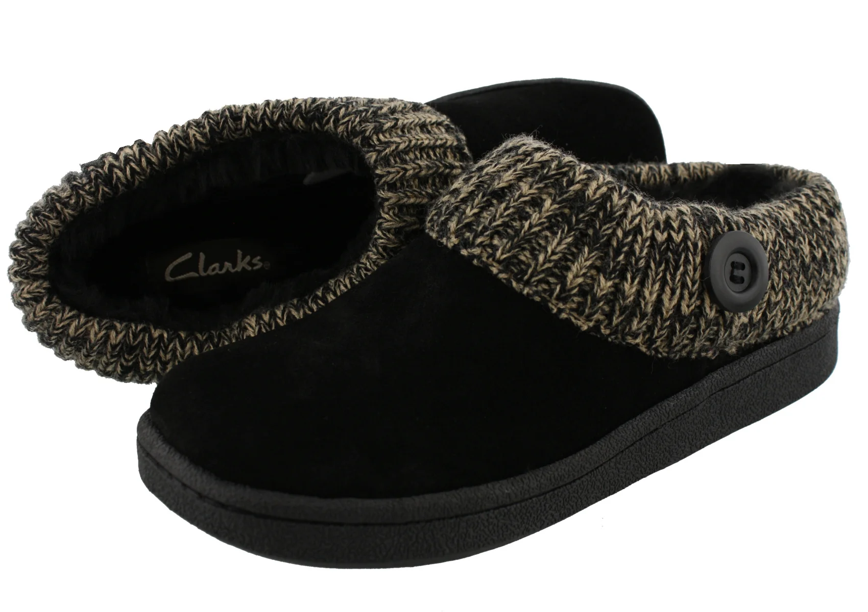 Clarks Women's Knitted Collar Clog Winter Slippers Angelina - Image 6