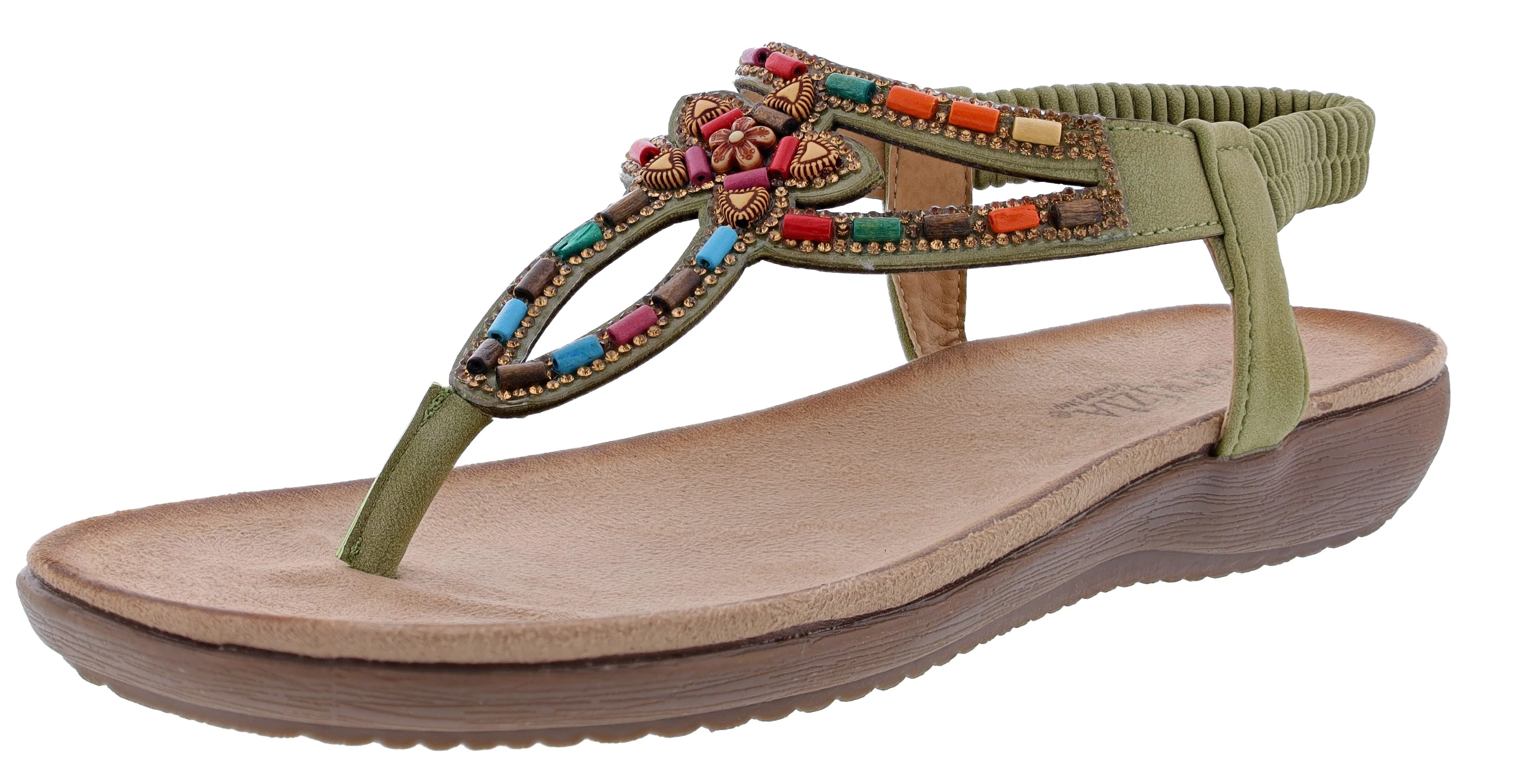 Patrizia Crema Wedge Thong Sandals By Spring Step - Image 6