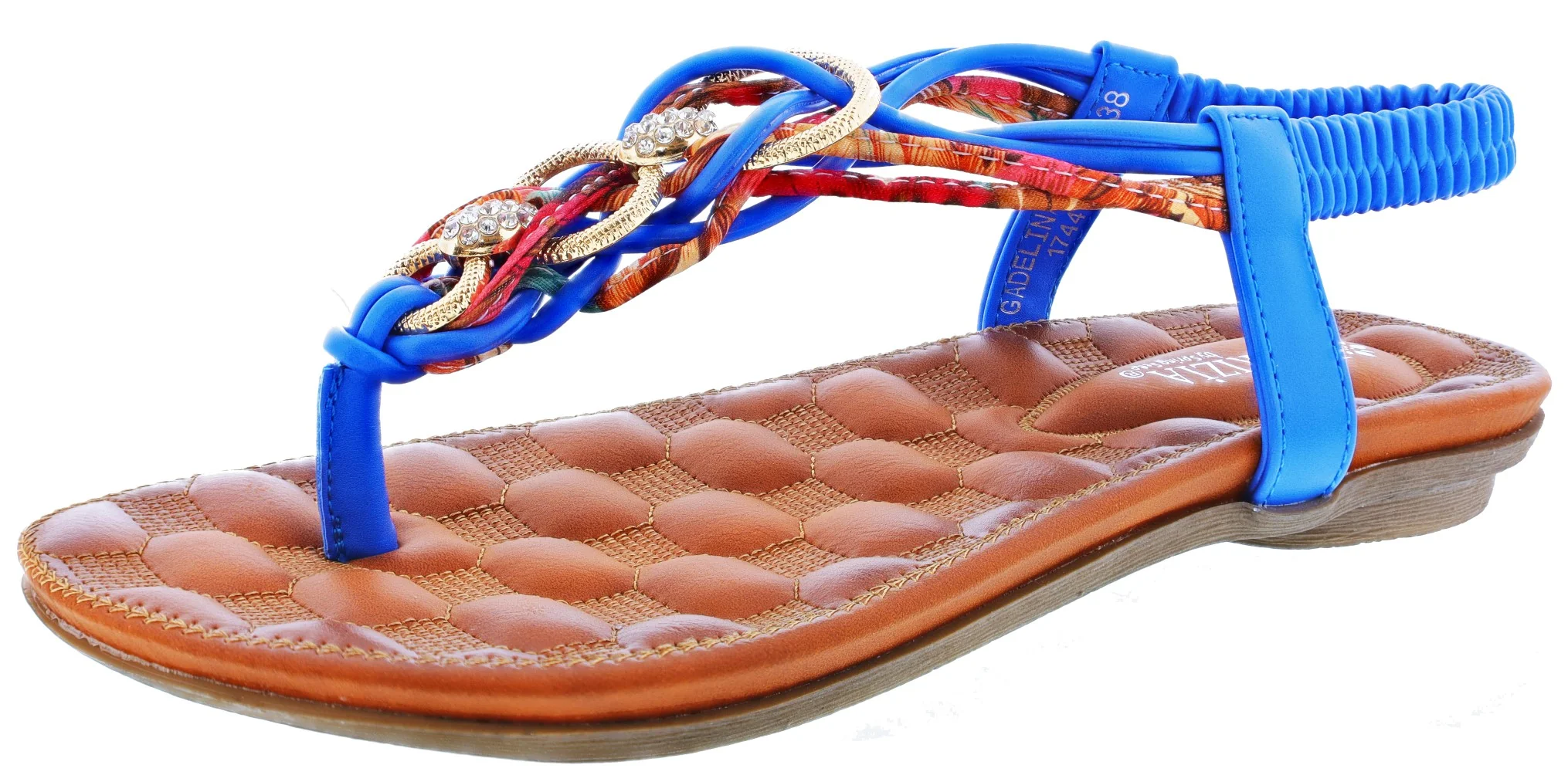 Patrizia Womens Gadelina Lightweight Summer T-Strap Sandals - Image 19