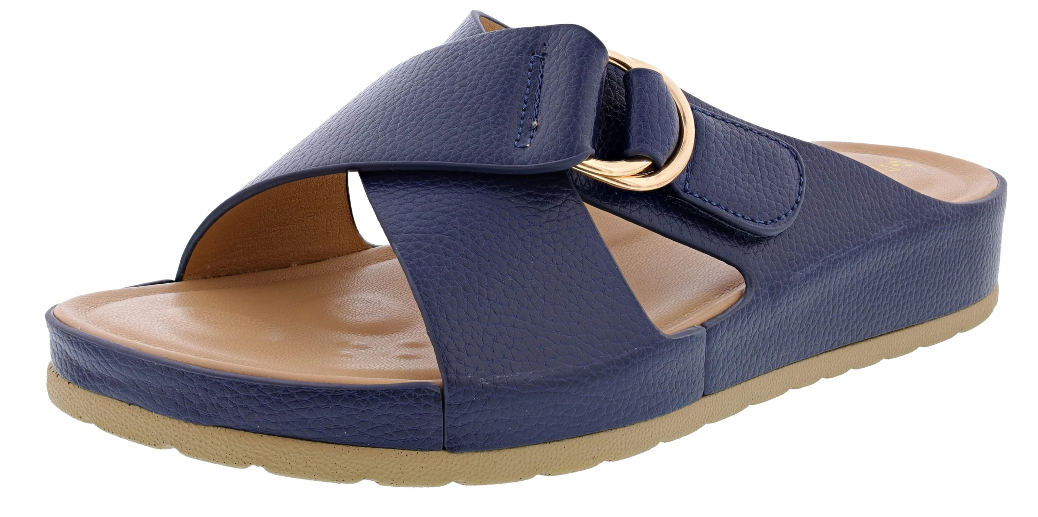 Patrizia Women's Rutha Adjustable Strap Slide Sandals By Spring Step - Image 6