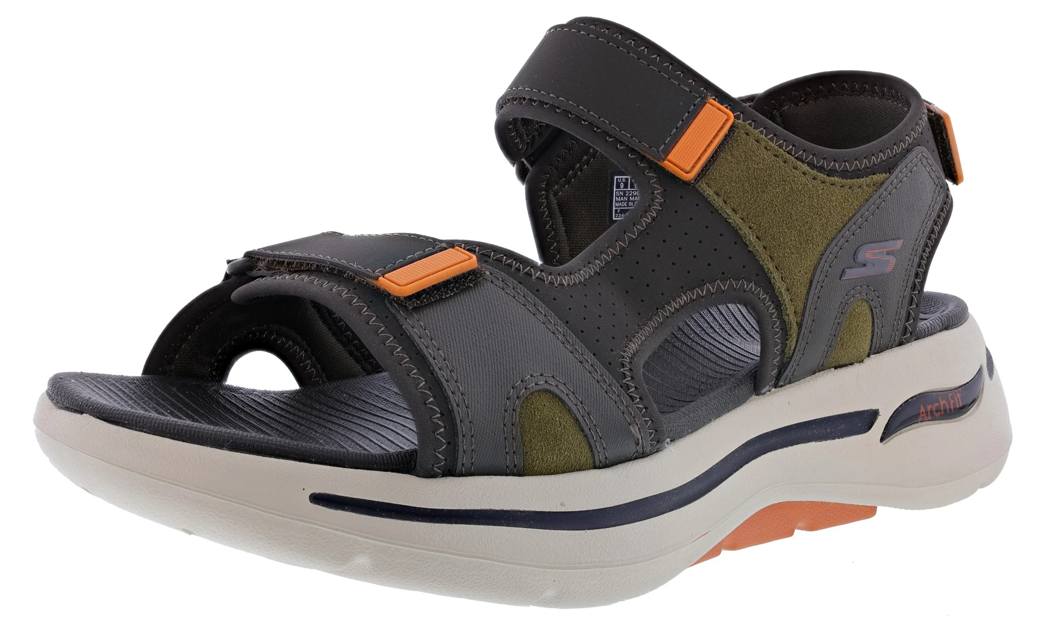 Skechers Men's Go Walk Arch Fit Sandal Mission Hook & Loop Strap Sandals - Image 5