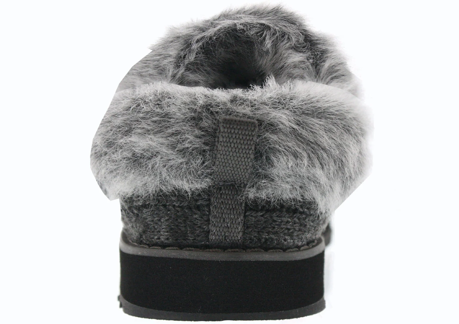 Skechers Women Wide Width Furry Cozy Open Back Slippers Ice Angel - Image 10