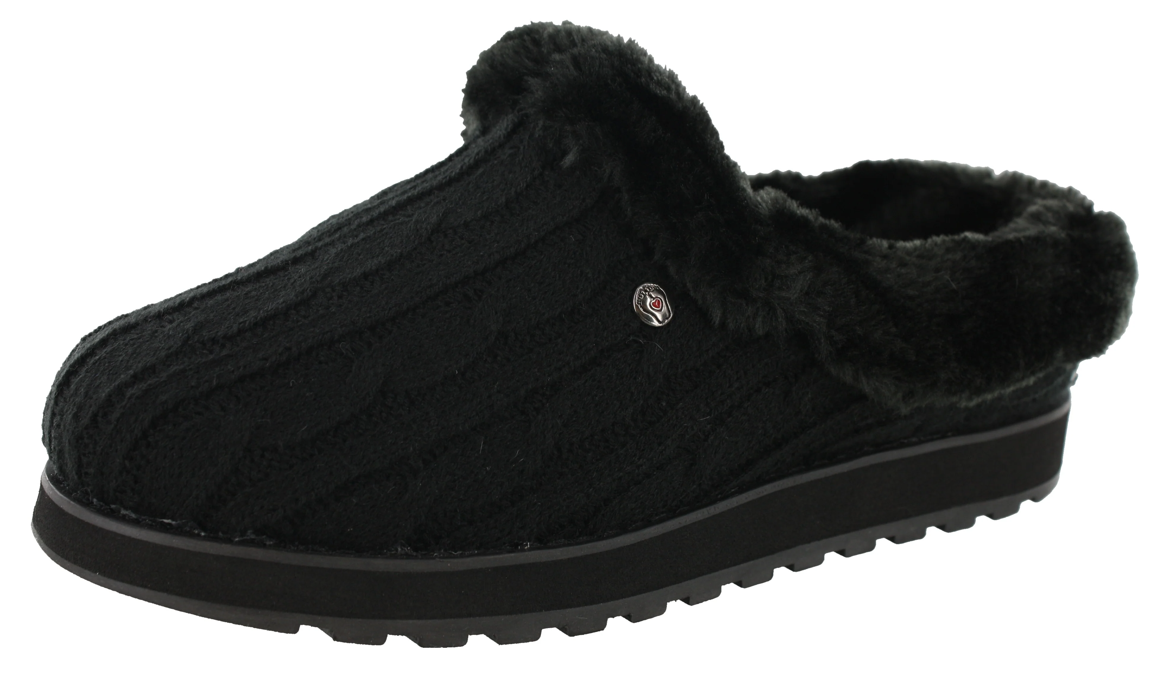 Skechers Women Wide Width Furry Cozy Open Back Slippers Ice Angel - Image 18