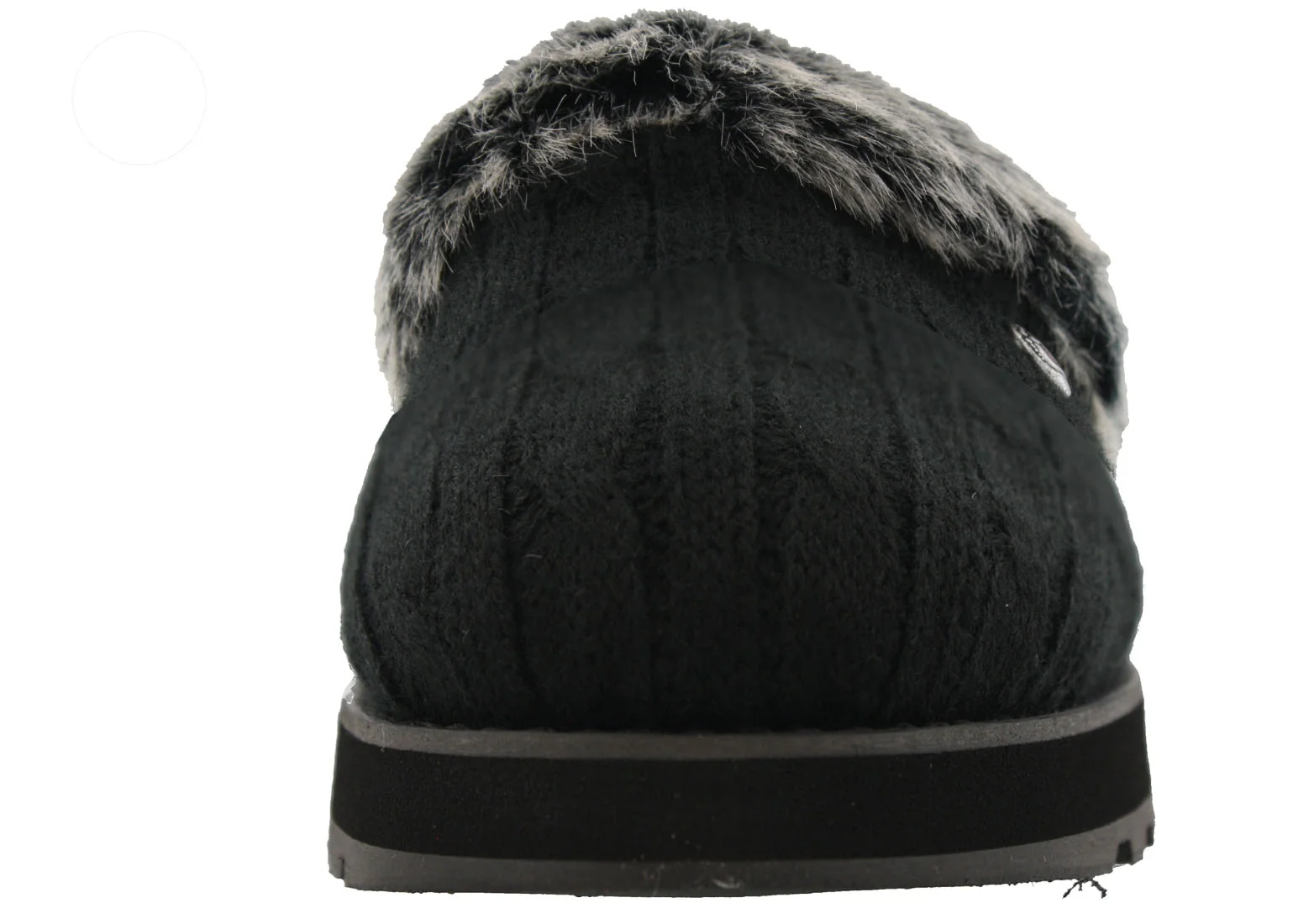 Skechers Women Wide Width Furry Cozy Open Back Slippers Ice Angel - Image 4