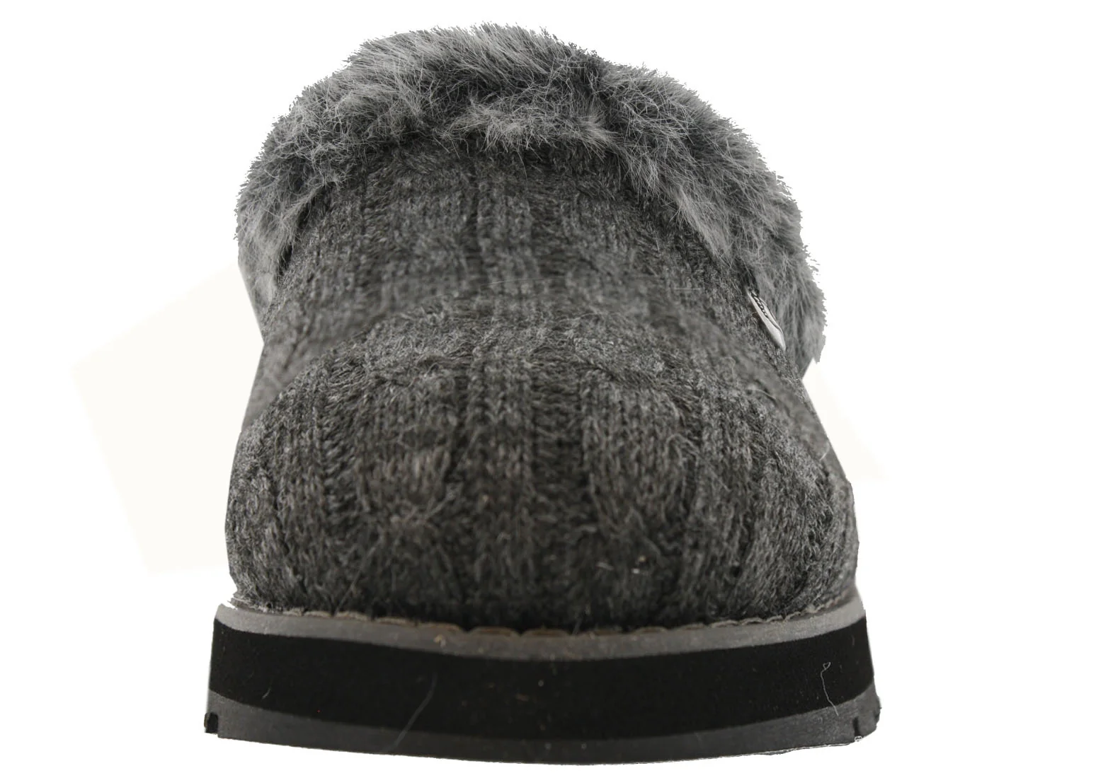 Skechers Women Wide Width Furry Cozy Open Back Slippers Ice Angel - Image 9