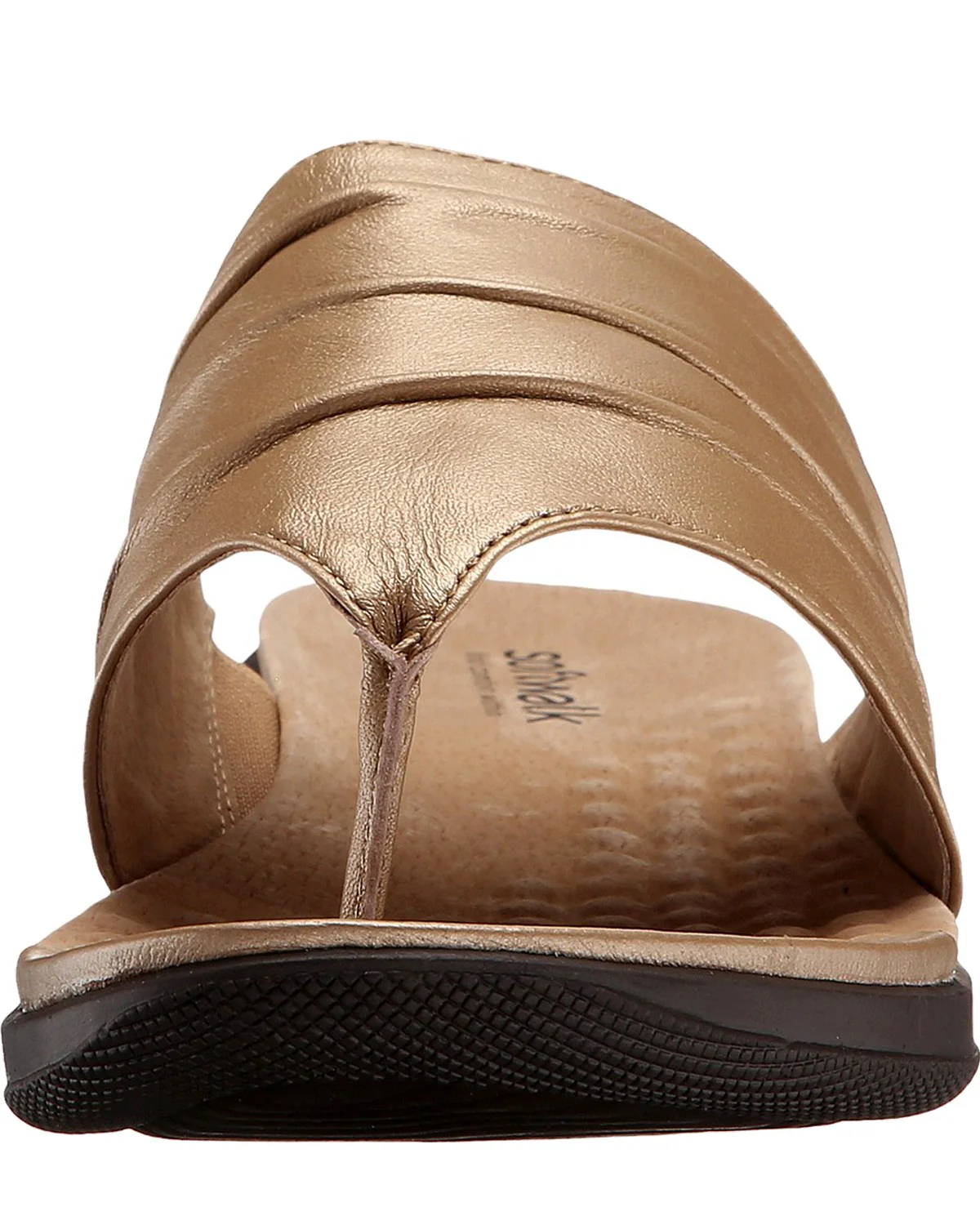 Softwalk Womens Summer Wide Width Leather Sandals Wedge Slides - Image 8
