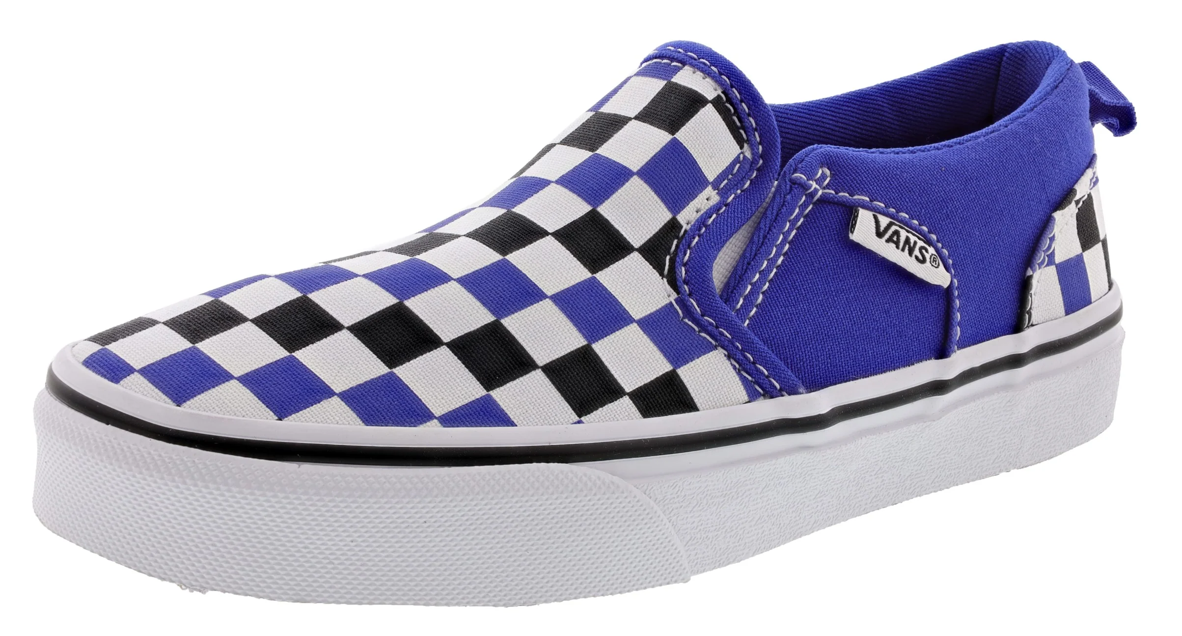 Vans Kid's Asher Checkerboard Slip On Sneakers - Image 11