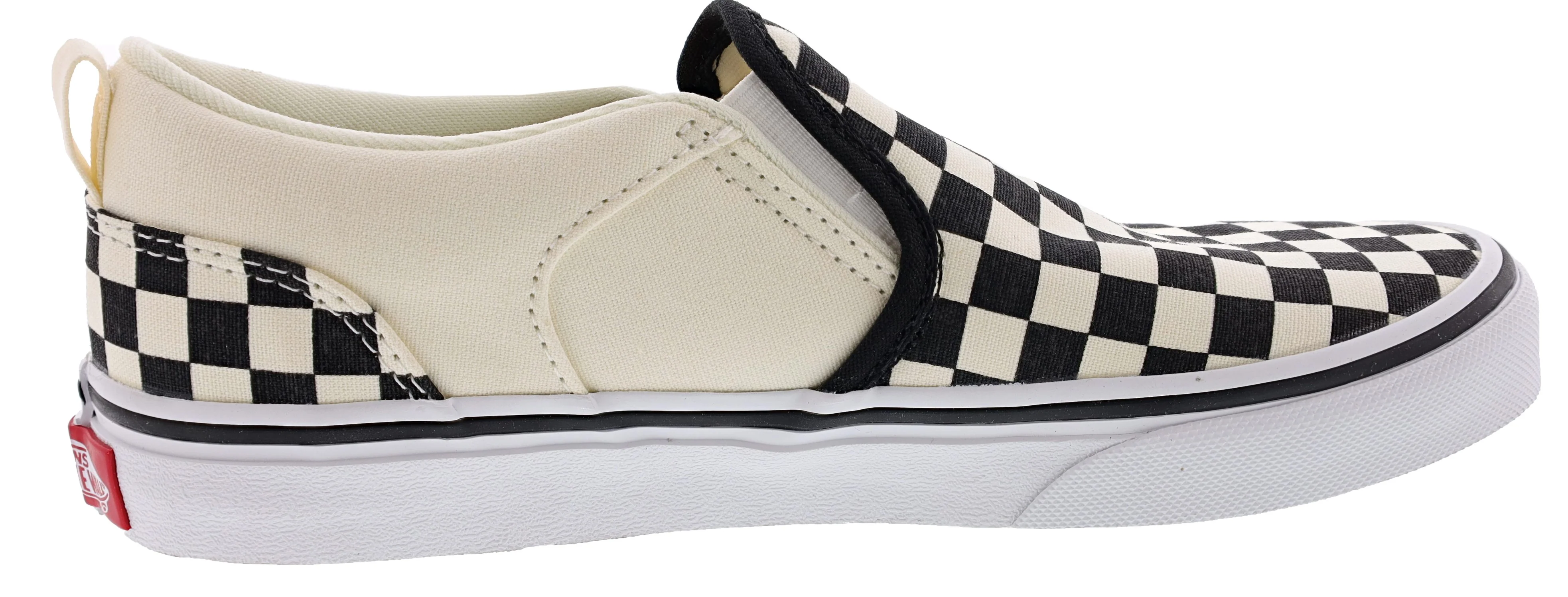 Vans Kid's Asher Checkerboard Slip On Sneakers - Image 7