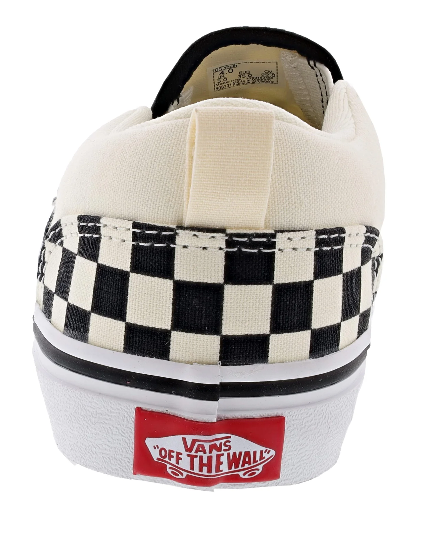 Vans Kid's Asher Checkerboard Slip On Sneakers - Image 9