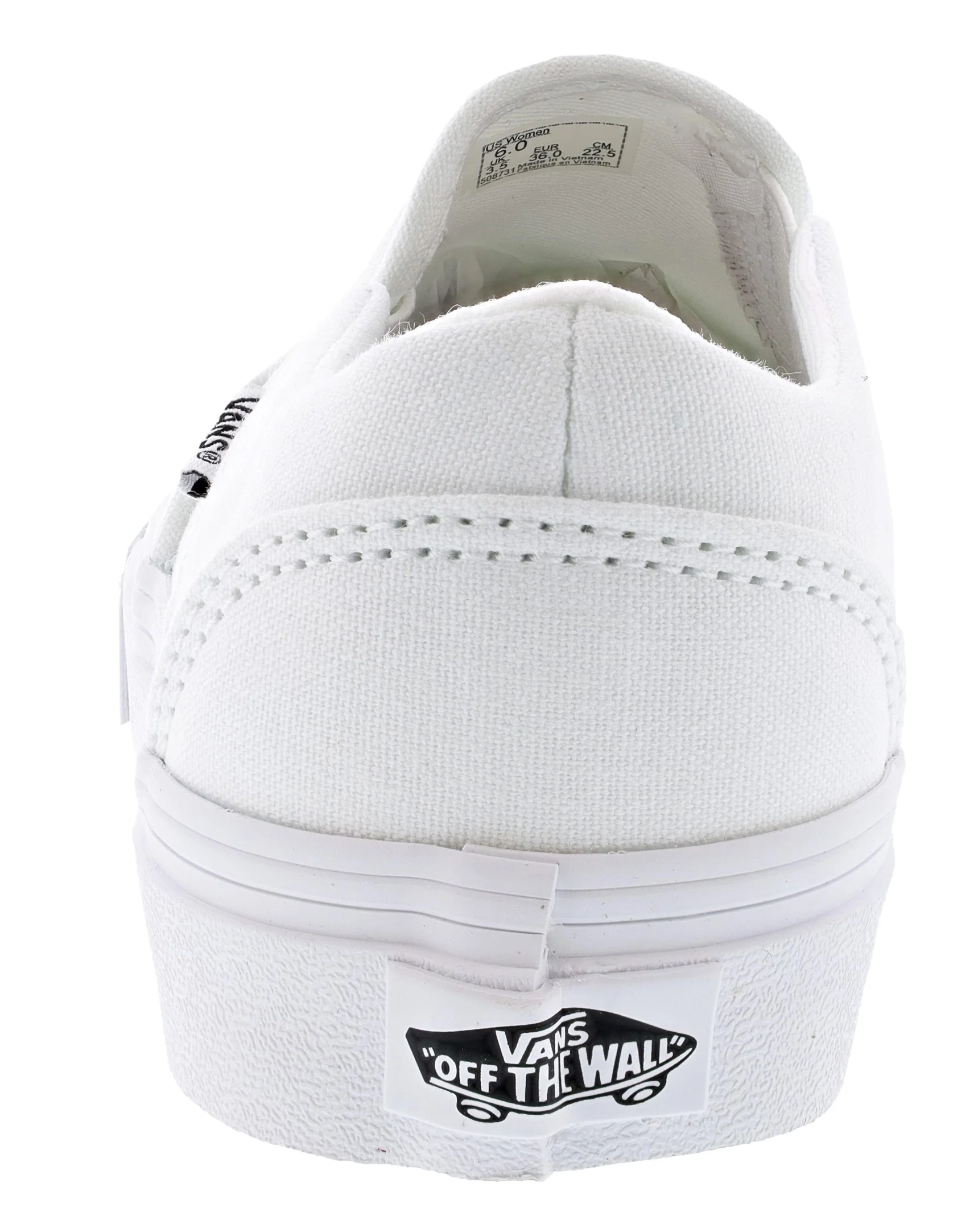 Vans Women's Asher Low Canvas Slip On Shoes - Image 4